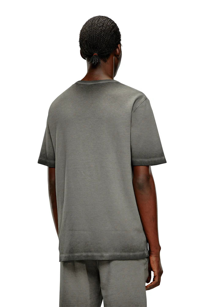 Waffle T-shirt with embroidered logo