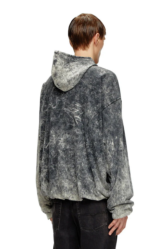 Oval D hoodie in marble jersey