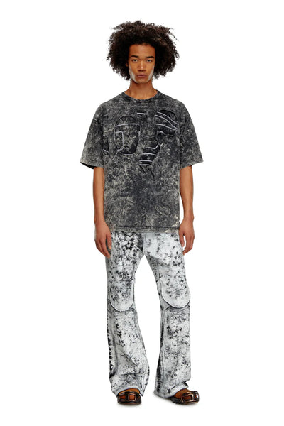 Oval D T-shirt in marble jersey