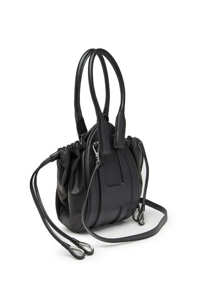 Fold XS - Oval logo handbag in nappa leather