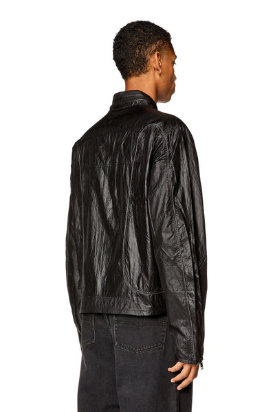 Nylon jacket with contrast detailing