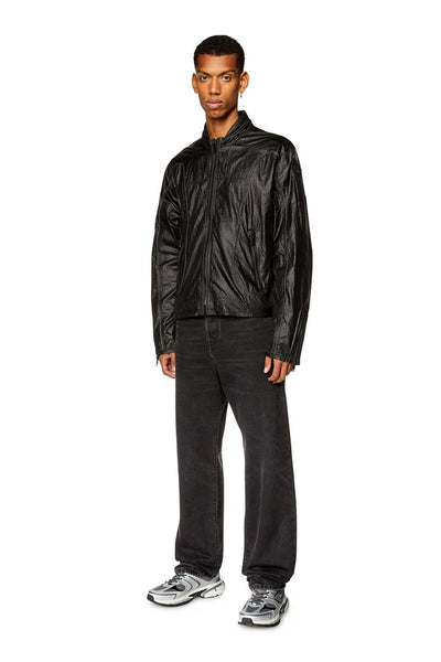 Nylon jacket with contrast detailing